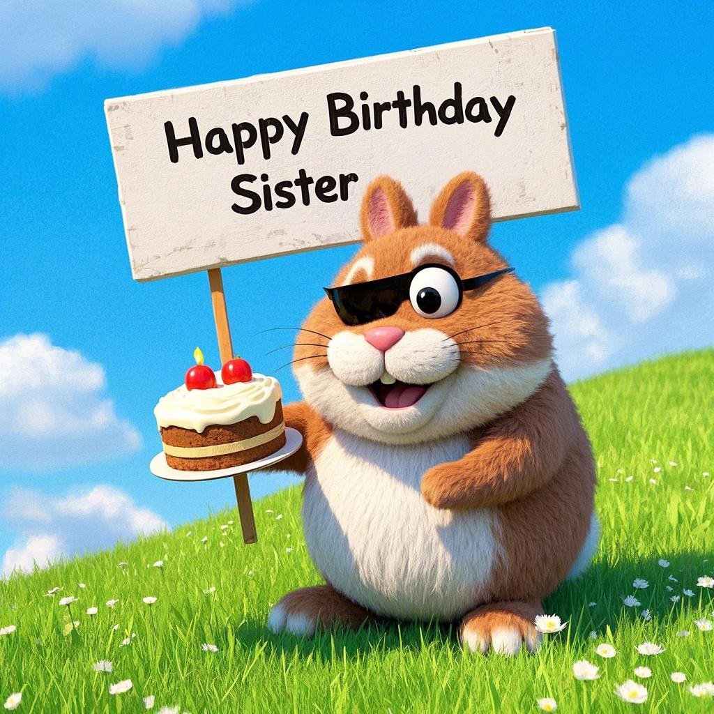 Funny Happy Birthday sister images free