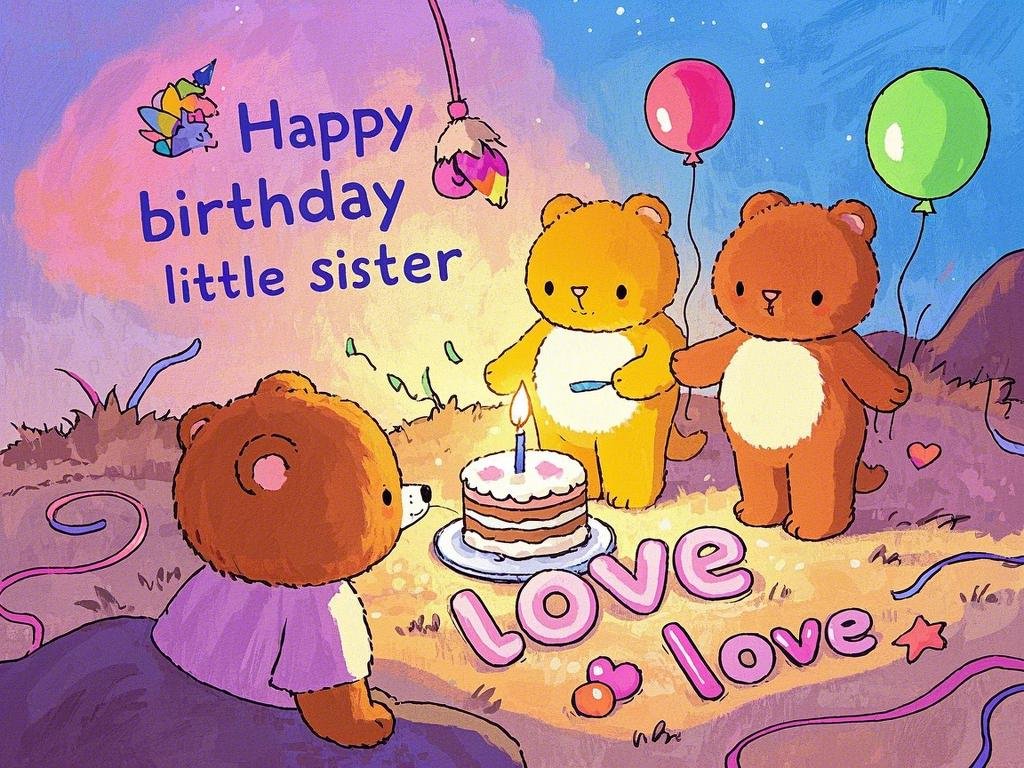 happy birthday little sister love images