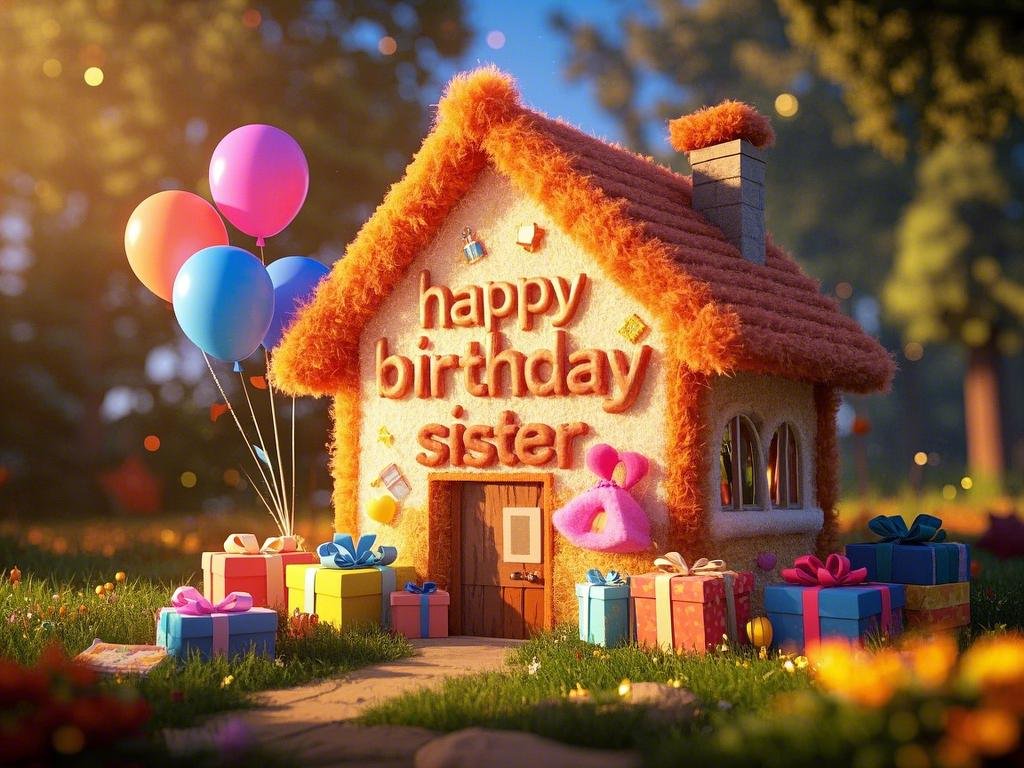 glitter happy-birthday sister gif