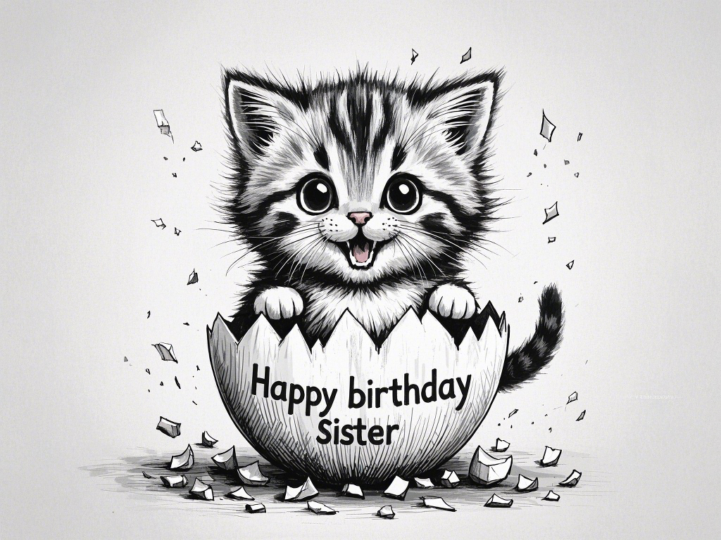 hilarious happy birthday sister gifs with cats​