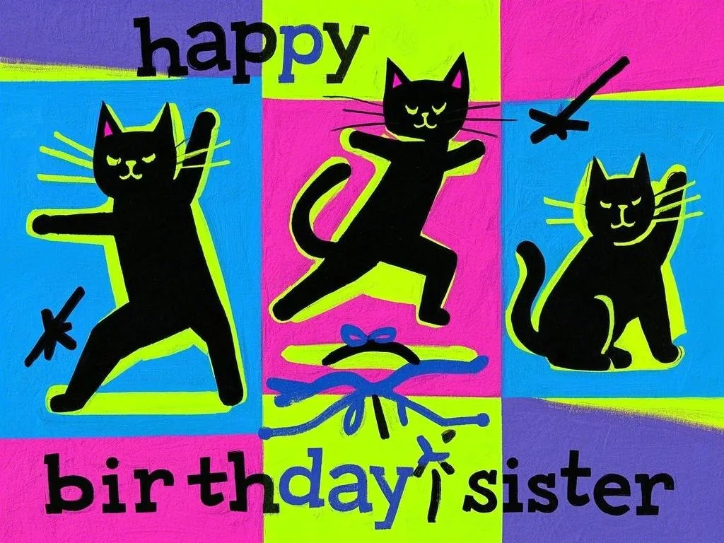 animated gifs of happy birthday sister with ridiculous dance