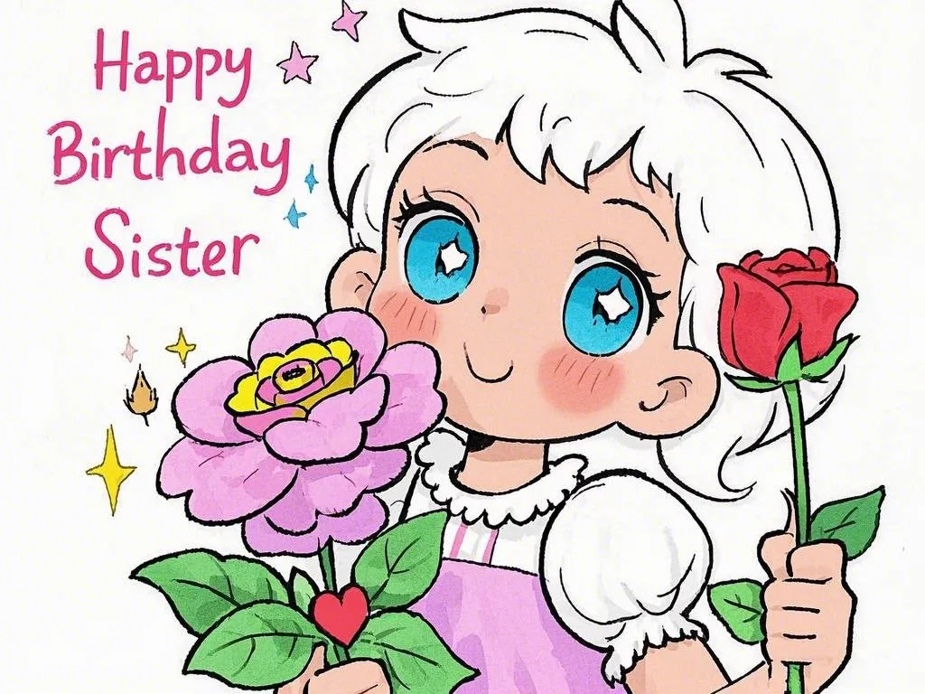 happy birthday sister gifs with roses free