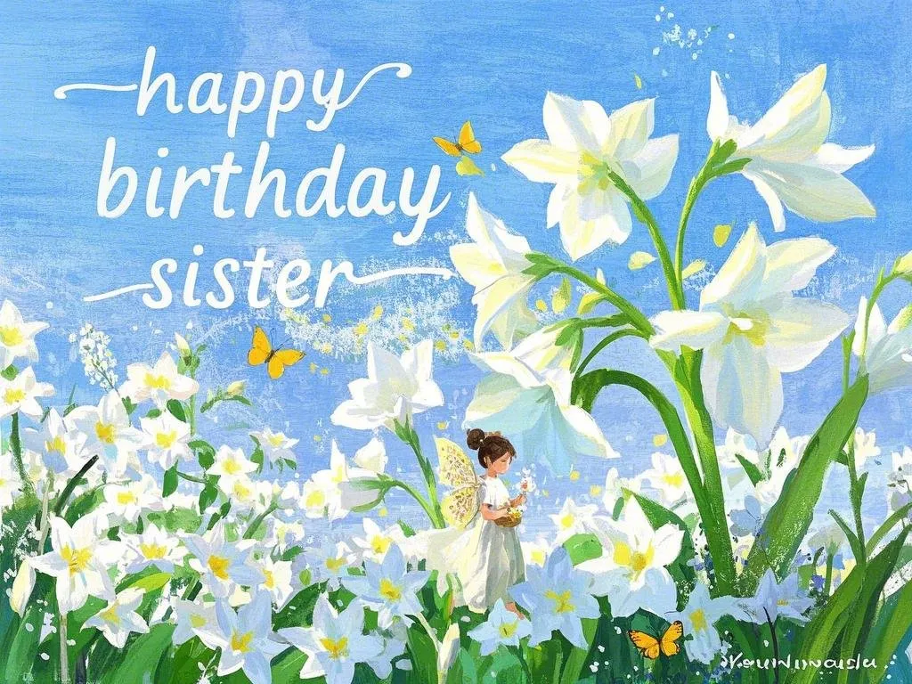 sparkling happy birthday sister gifs free