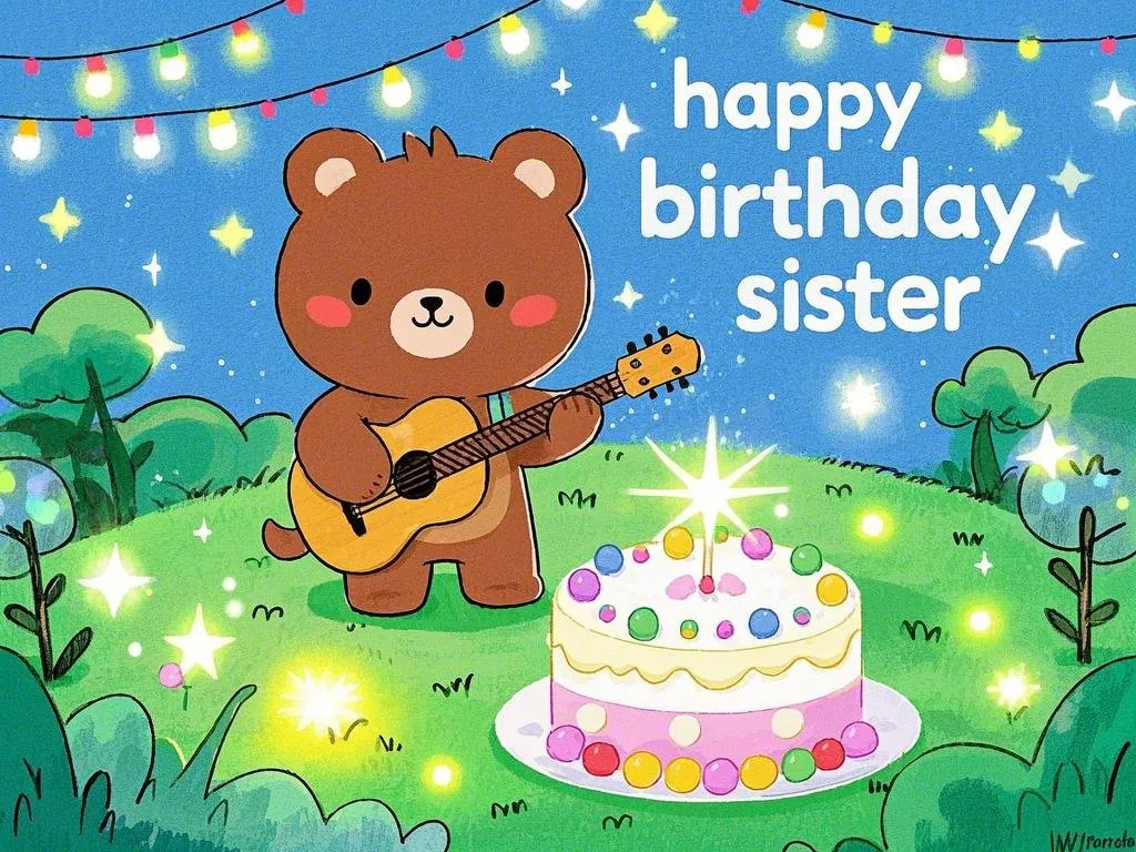 sparkling happy birthday sister gifs free