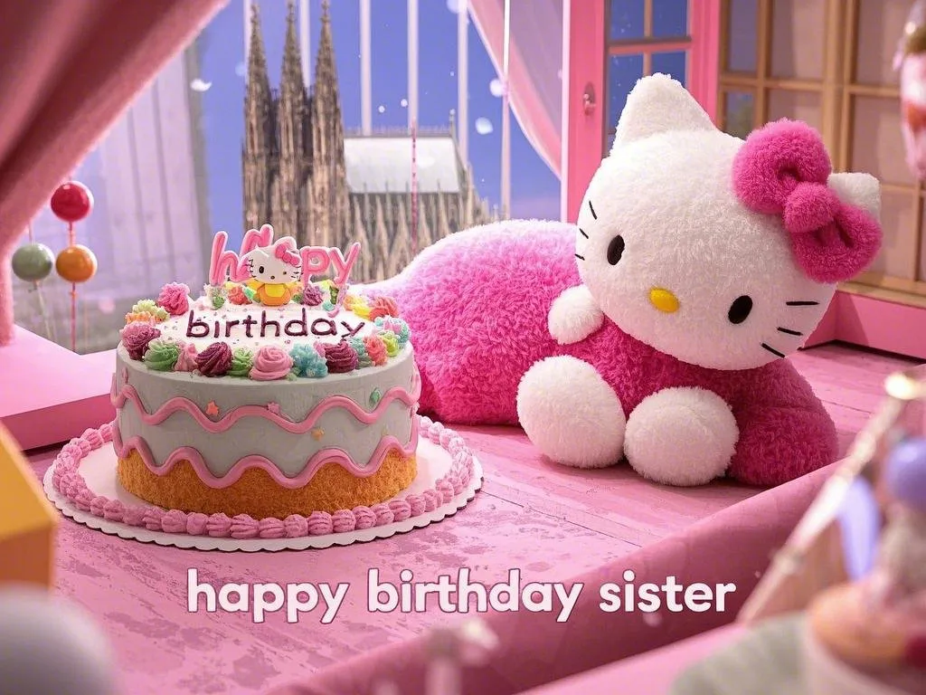 pink themed happy birthday sister gifs free
