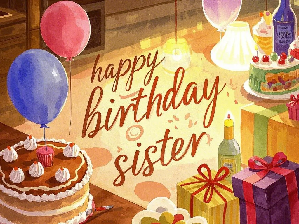 watercolor happy birthday sister gifs free