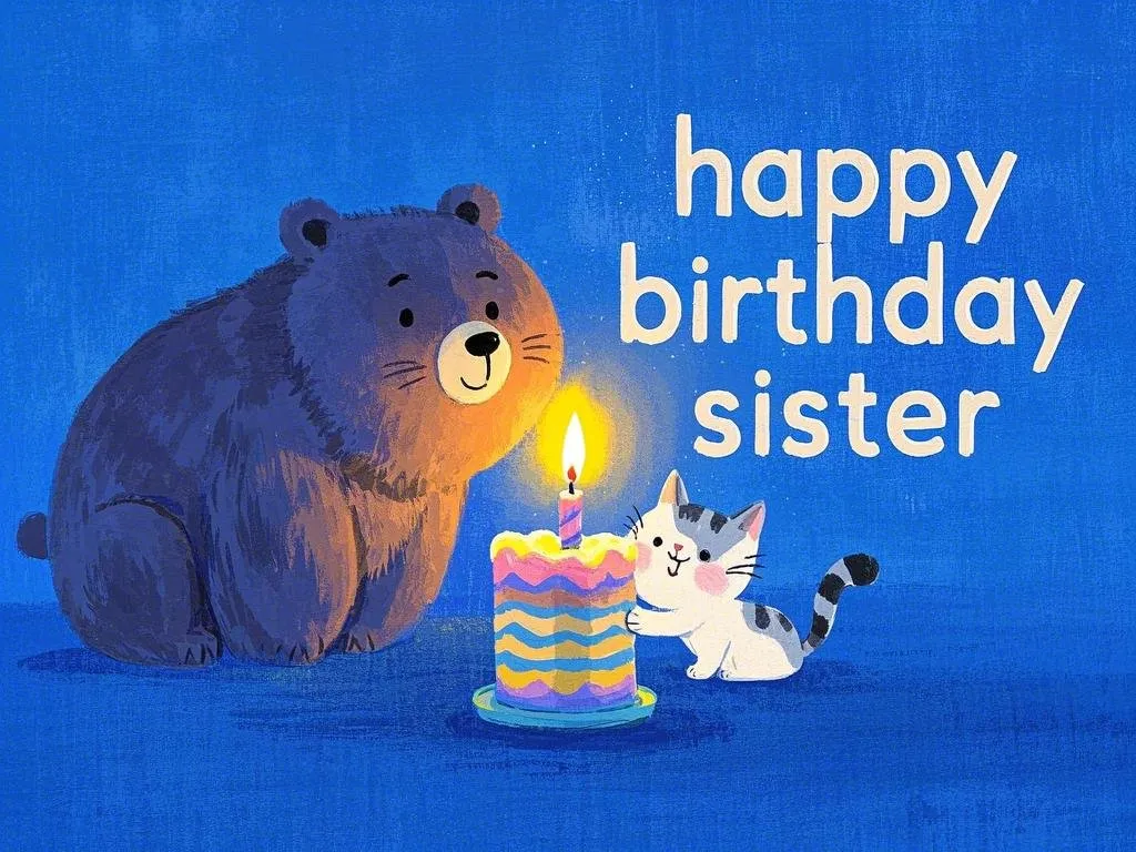 animated happy birthday sister gifs free with cake images