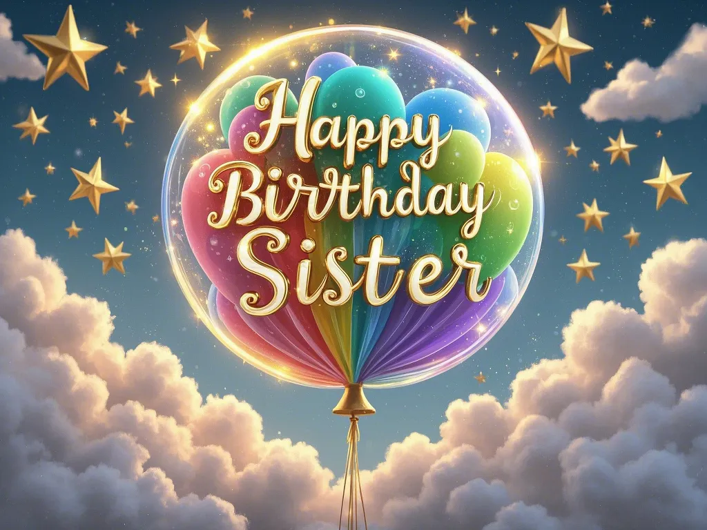 colorful balloons happy birthday sister gifs free