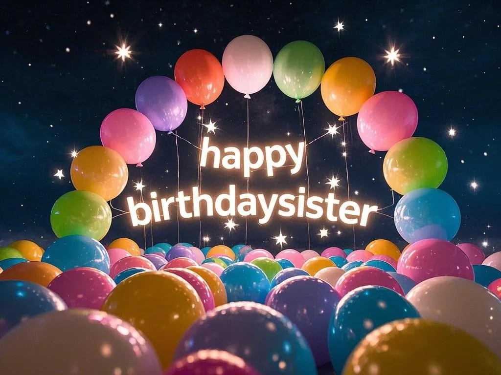 colorful balloons happy birthday sister gifs free