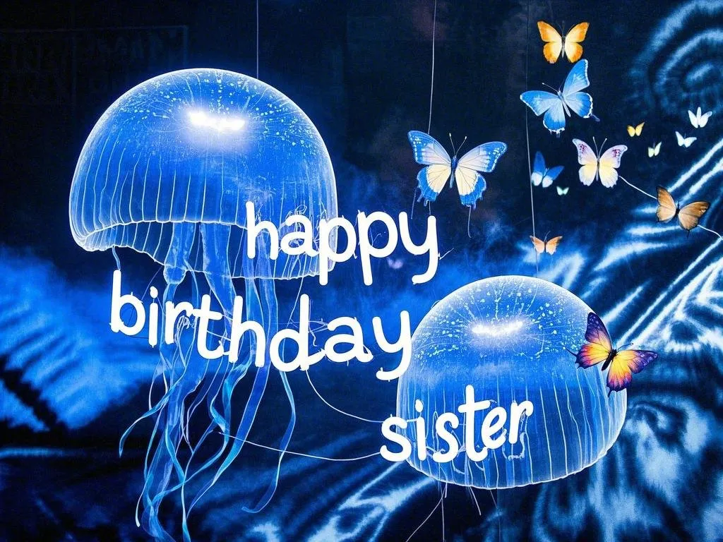 romantic happy birthday sister images with butterflies
