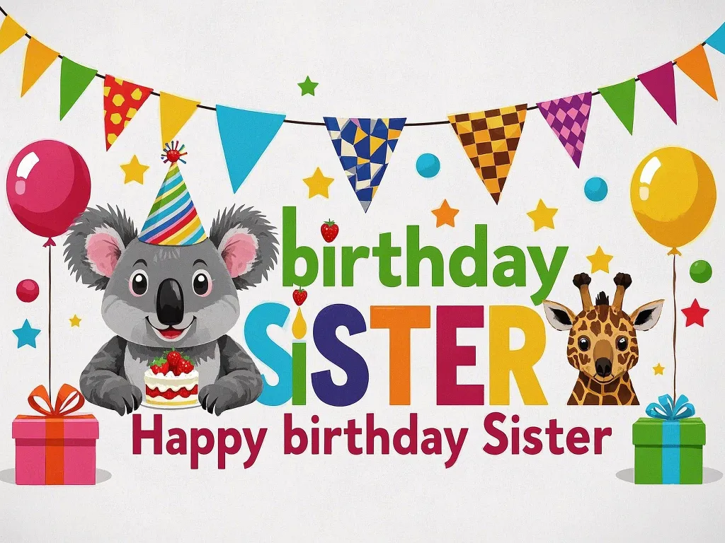 happy birthday sister gifs with silly prank scenes​