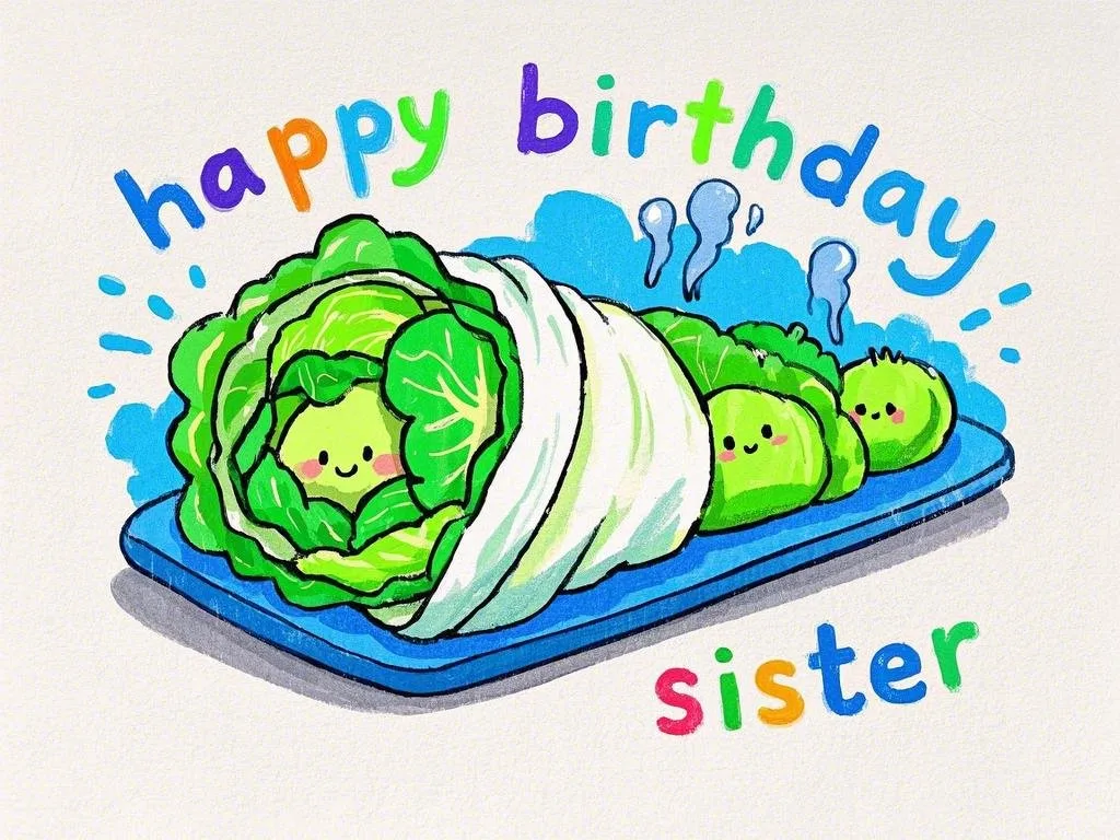 animated happy birthday sister gifs with wacky emojis​