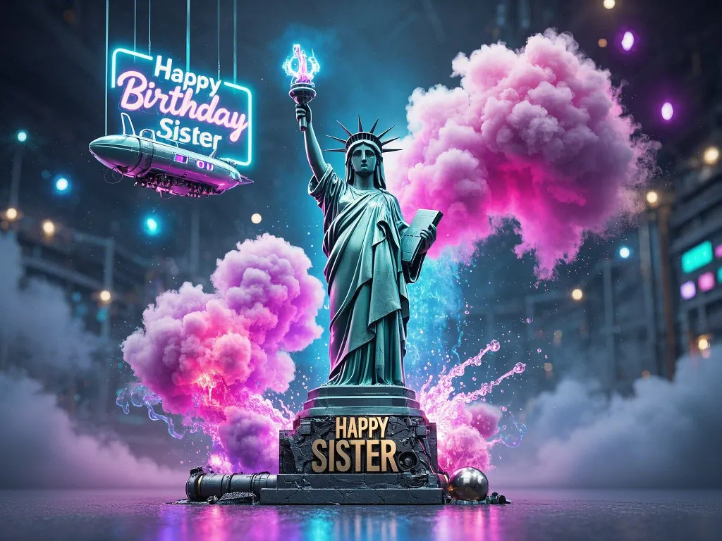 happy birthday sister gifs with animated food items acting crazy​