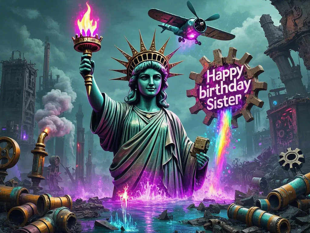 happy birthday sister gifs with animated food items acting crazy​