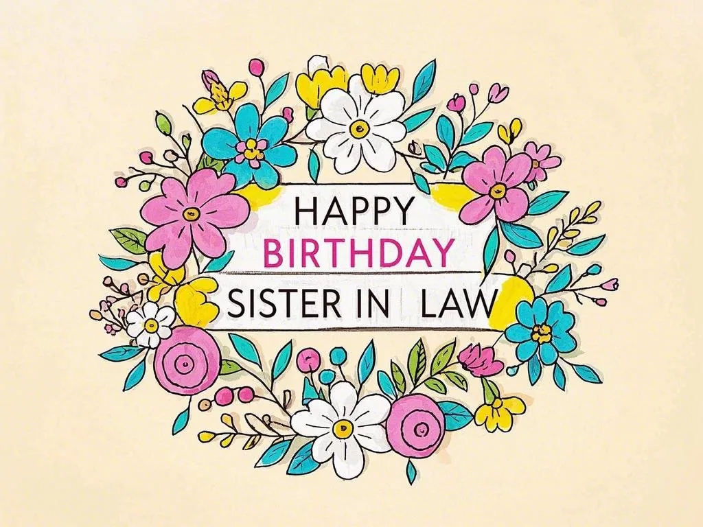 happy birthday sister in law elegant floral gifs