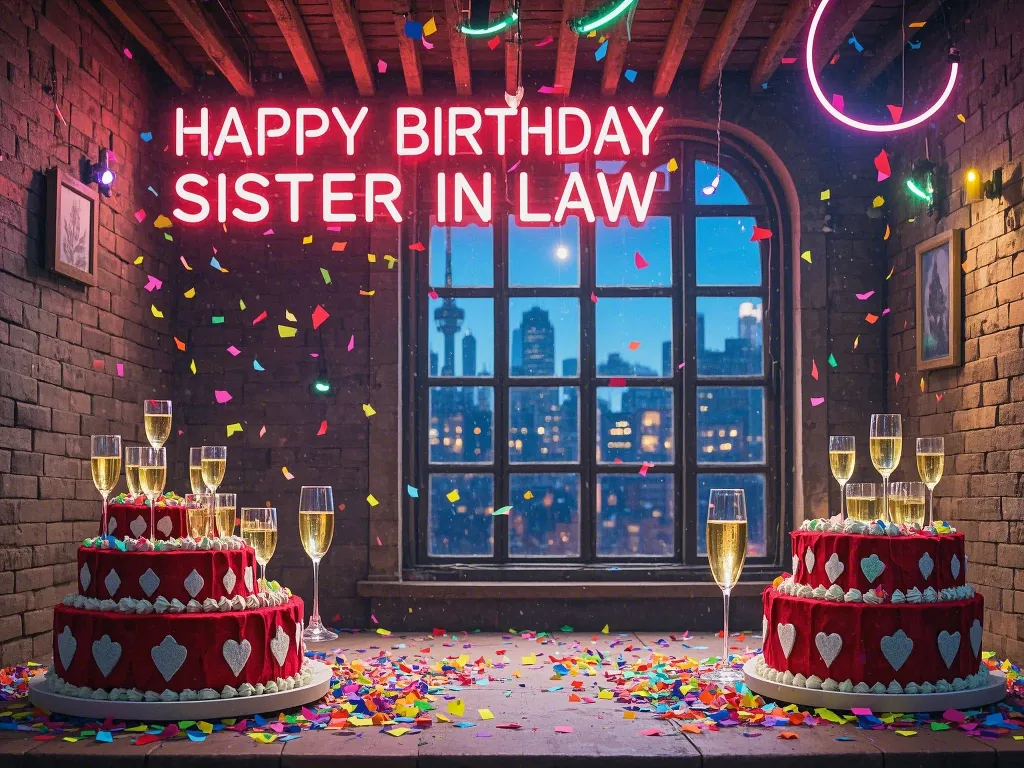 happy birthday sister in law party theme gifs