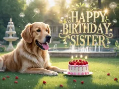 Happy Birthday Sister Images With Dogs