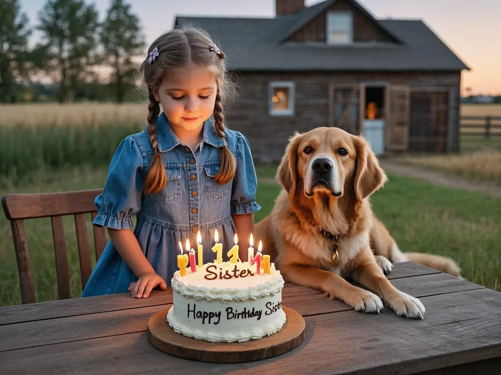 cute little sister blowing out birthday candles american style gif