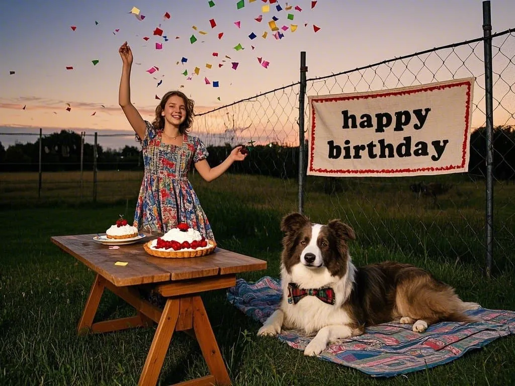 happy birthday little sister dancing with sparklers gif