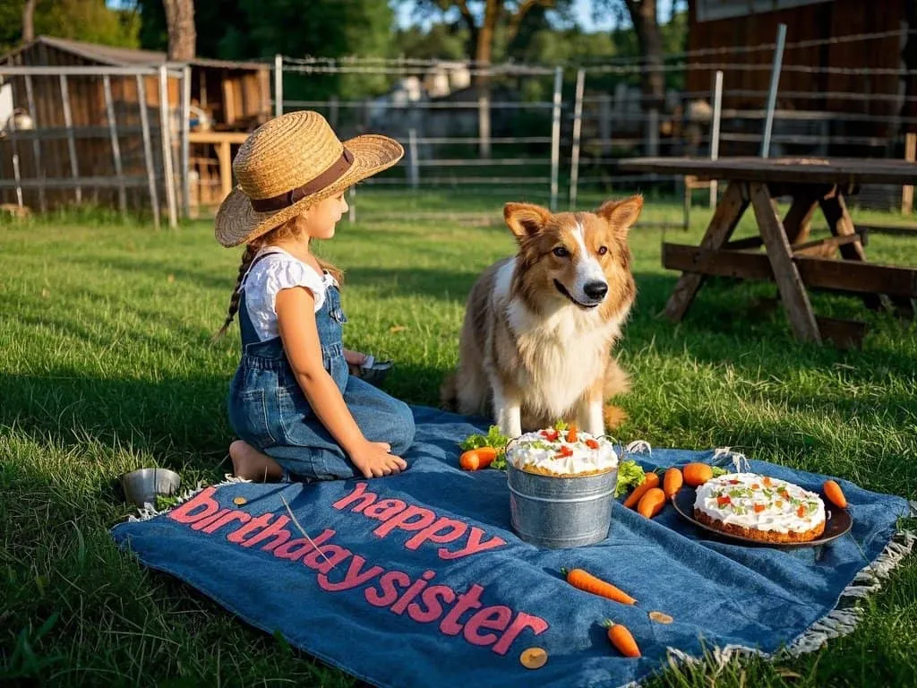 american rustic style happy birthday sister images farm puppies and denim