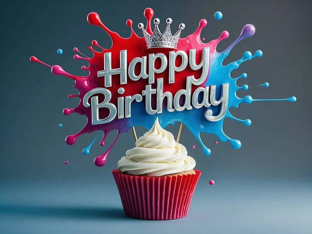 happy birthday little sister with red, white, and blue cupcakes gif