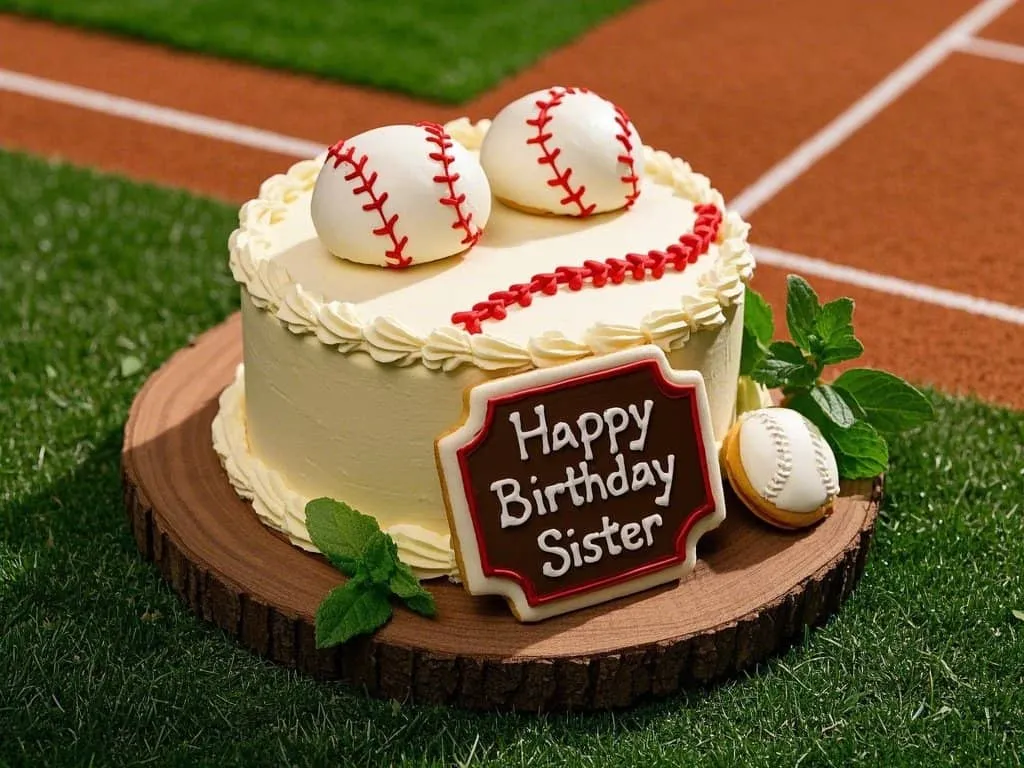 happy birthday little sister with american-themed birthday cake gif