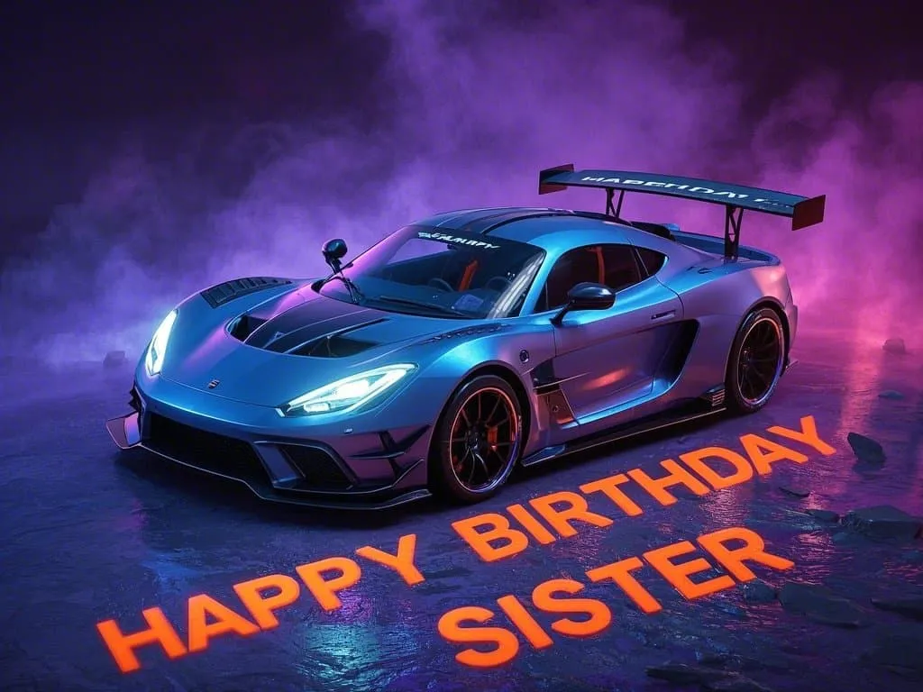 happy birthday sister meme sweet with classic american cars