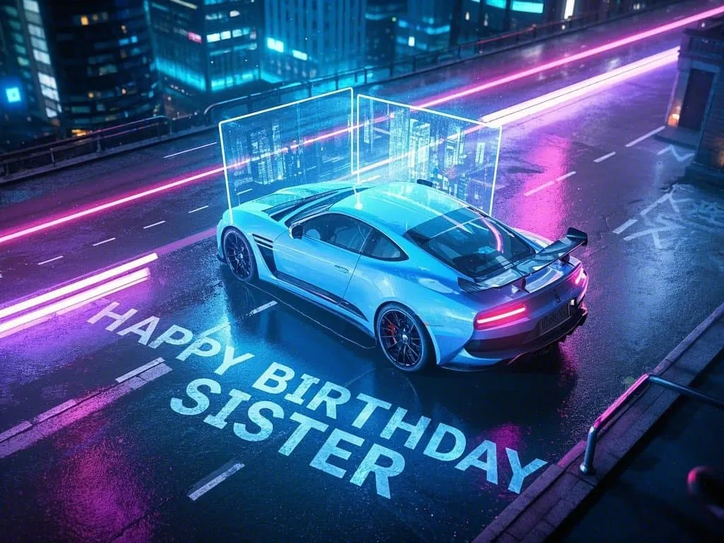 happy birthday sister meme sweet with classic american cars