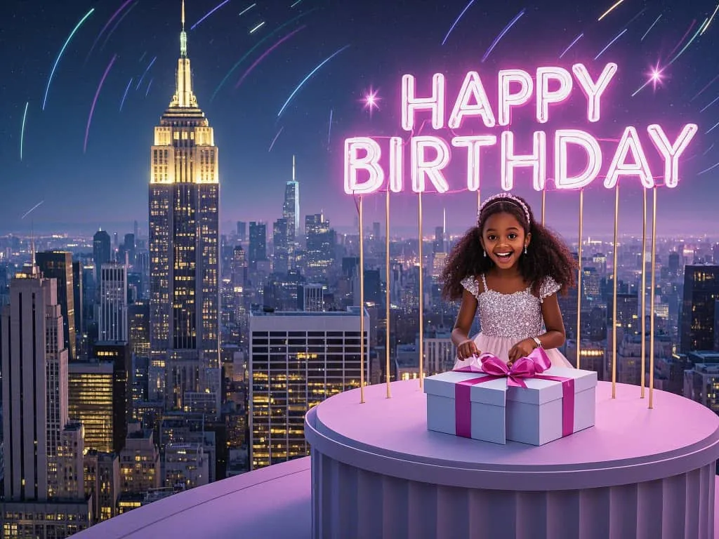happy birthday sister meme sweet with nyc skyline elements