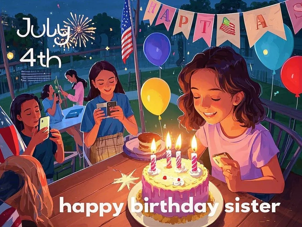 fourth of july infused happy birthday sister meme sweet
