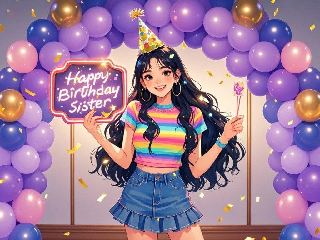 happy 40th birthday wishes for my sister who loves to party
