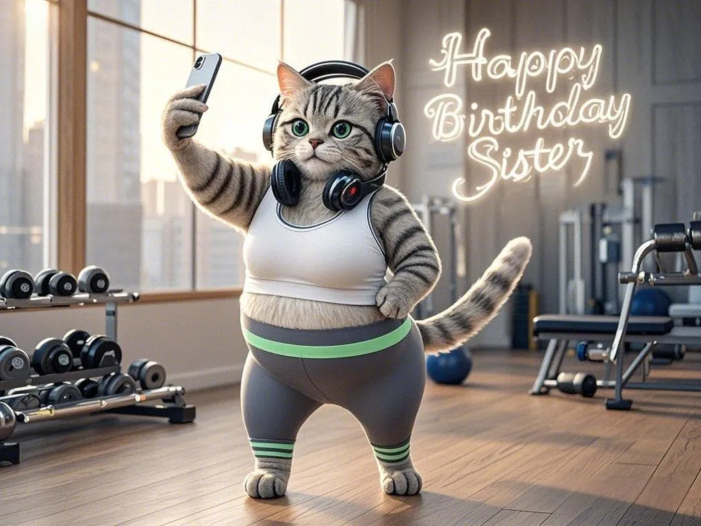 energetic 40th birthday wishes for sister who loves fitness