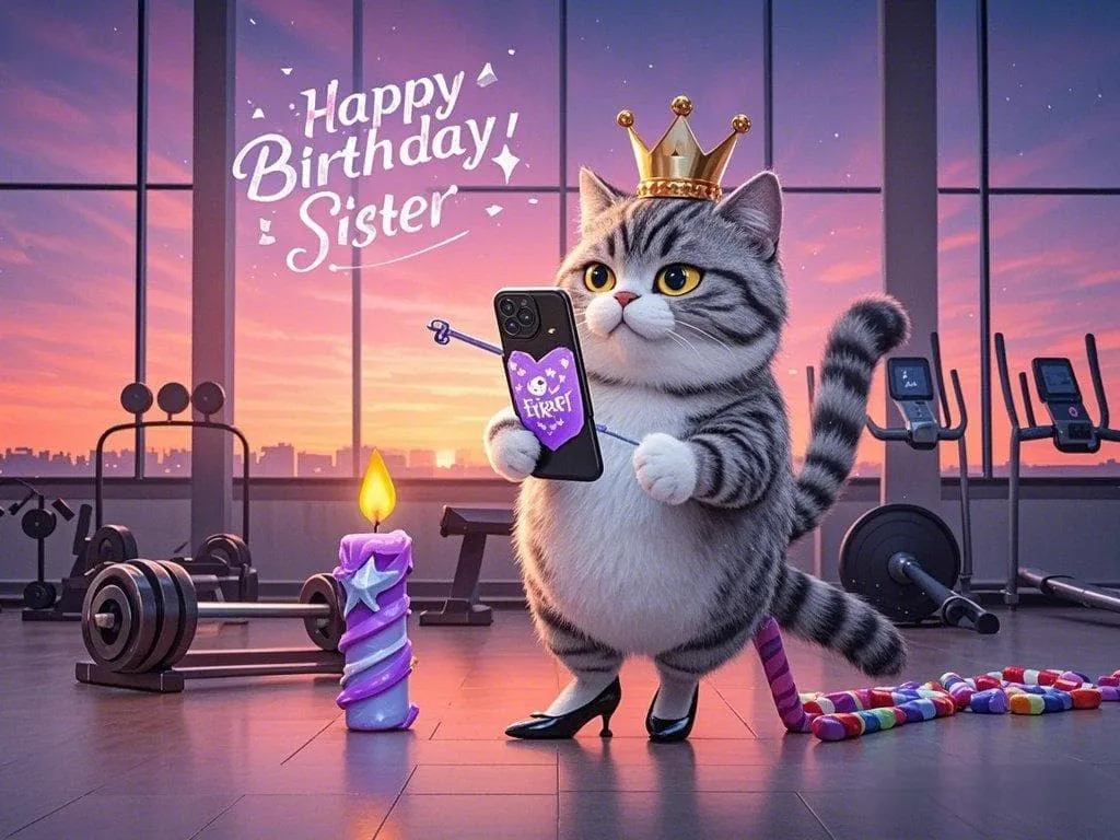 energetic 40th birthday wishes for sister who loves fitness