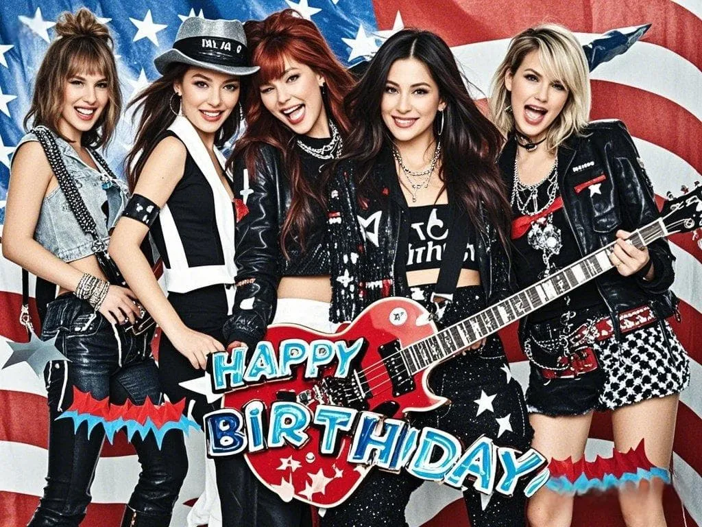 rocking sister 40th birthday wishes with cool american stylised pictures