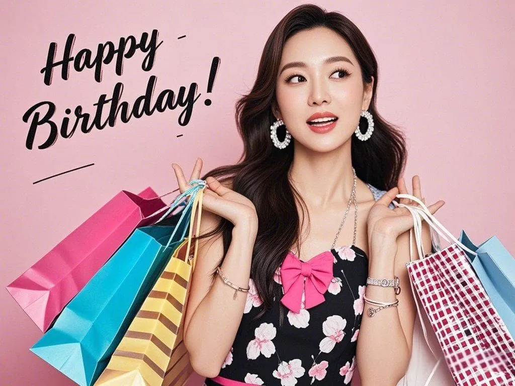 stylish 40th birthday greetings to my sister who loves shopping