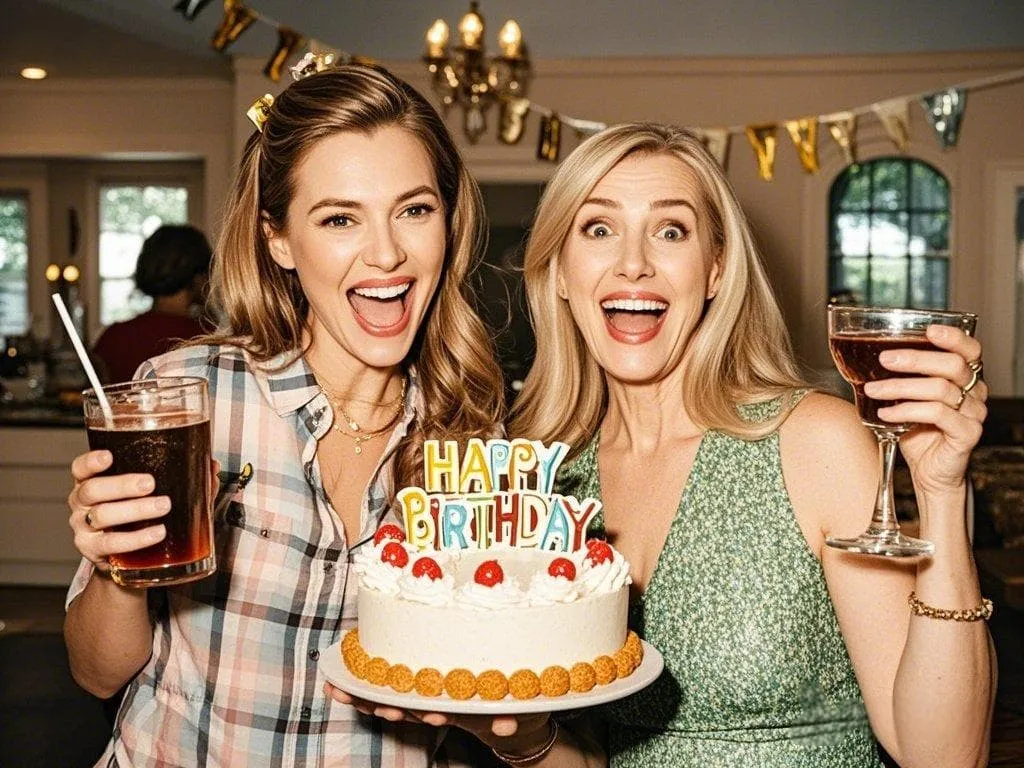 sisterly love wishes for sister's 40th birthday in american exaggerated style