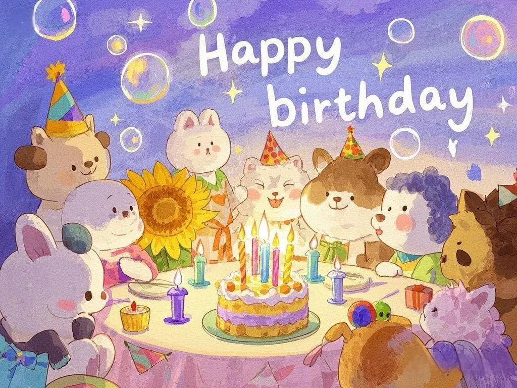 cartoon happy birthday friend images
